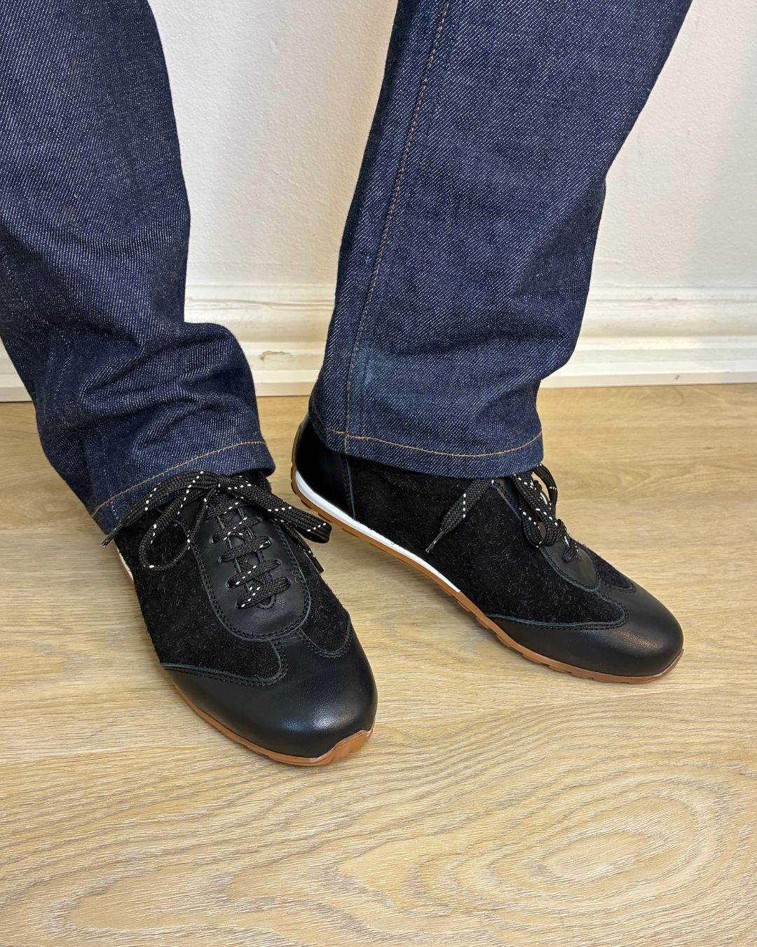 Penny sneaker suede black