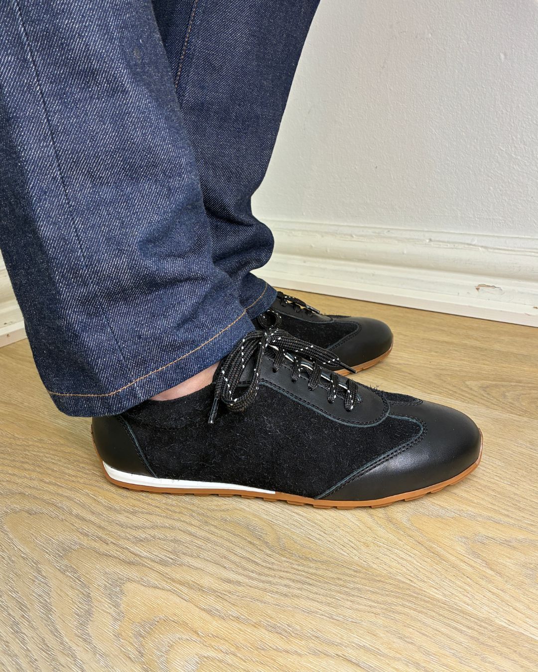 Penny sneaker suede black