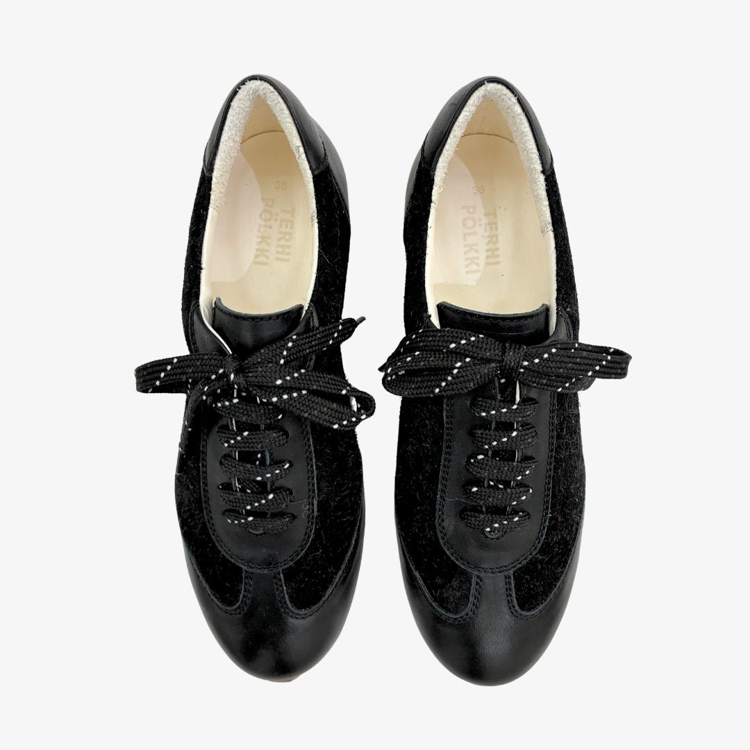 Penny sneaker suede black