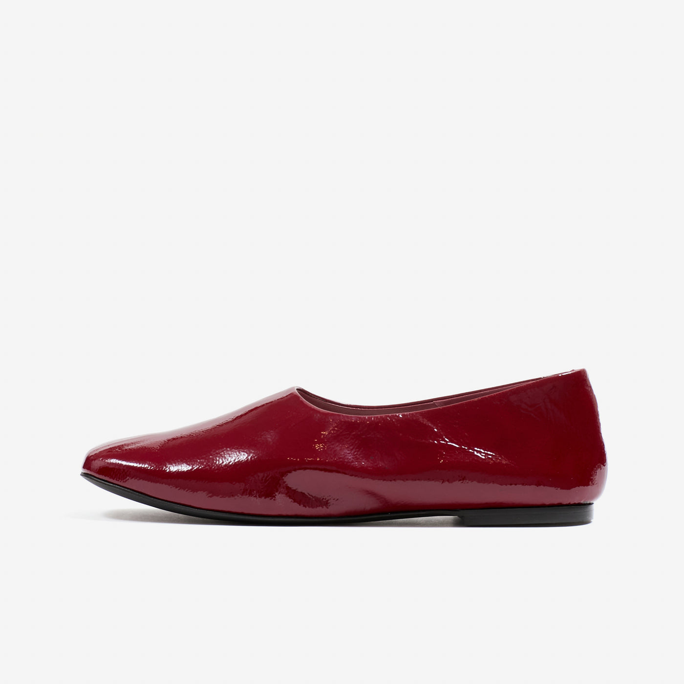 Ursula ballerina patent leather cherry red